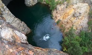Woman Faces 82-Foot Cliff Jump