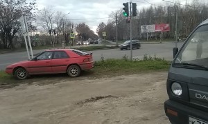 Tank Plows into Oncoming Traffic