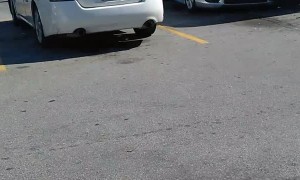 Busy Carpark Has Cars Stacked Two High