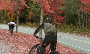 Cyclist Falls for Fall Colors