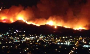 Unbelievable Maria Fire view from the top of Santa Paula