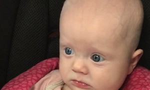 Precious baby sees her mom clearly for the first time
