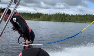 Spectacular Barefoot Water-Skiing
