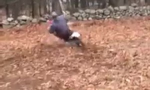 Dirt Bike Rope Swing Shenanigans