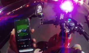 Riders Saves Cat on Busy Road