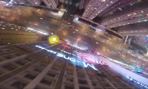 Crazy BASE Jump Off Skyscraper in Rain