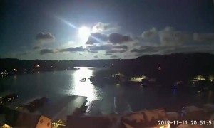 Meteor Shooting Across Sky Above Lake of the Ozarks
