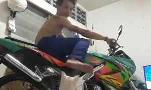 Cat Bothered By Kick Start