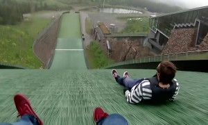 Downhill on a Plastic Disk