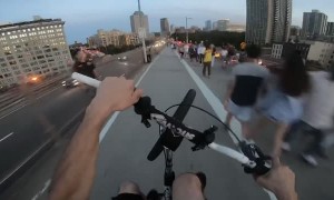On the Brooklyn Bridge Bike Lane