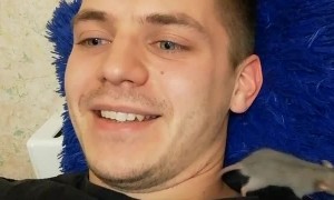 Curious Little Rat Grooms Mouth