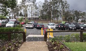 Hail Pummels Australian Carpark