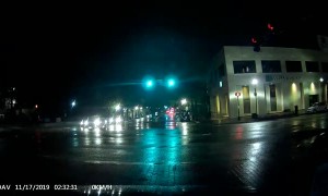 18-Wheeler and Sedan Run Red Light