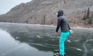 Skating Along Freshly Frozen Ice