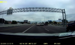 Driver Swerves Through Texas Traffic