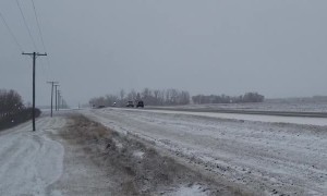 Fleeing Truck Avoids Police Spike Strip