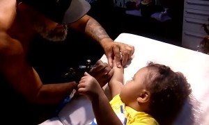 Girl Loves Her New Ink