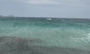 Kitesurfer Gets Some Serious Air During Storm