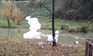 Soap Polluted Stream in Slovenia