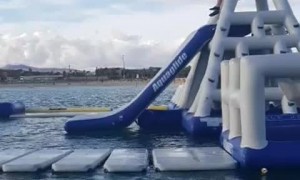 Falling Down a Water Slide Face First