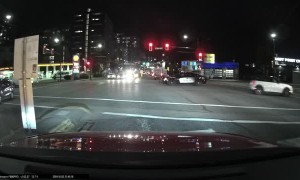 Red Light Runner Gets Instant Karma