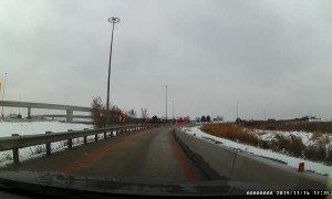 Car Flips After Accident on Toronto Highway