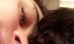 Cute Kitty Gives Kisses on Command