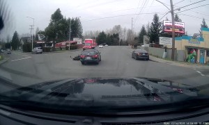 Dangerous Driving Causes Motorcyclist to Crash