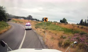 Fleeing Rider Gets Taken Out by Turn