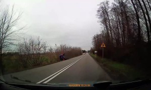 Surprise Deer Causes Rollover