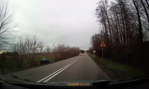 Surprise Deer Causes Rollover
