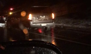 Slippery Surface Causes Lengthy Pile-Up