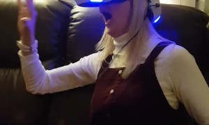 VR Rollercoaster Scares Woman Silly