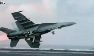 Jet Leaves Aircraft Carrier