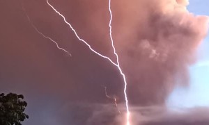 Lightning at Taal Volcano