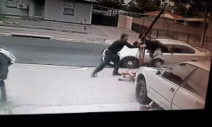 Snapped Strap Sends Mechanic Skyward