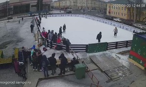 Holiday Display Falls Onto Crowd