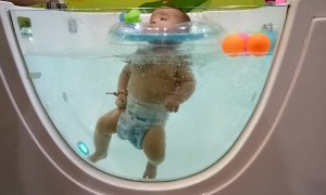 This Baby Knows How to Relax