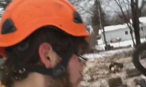Arborist Faces Close Call