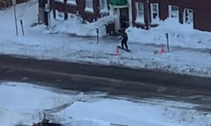 Street Skiing in Duluth