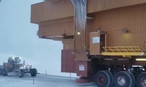 Drilling Rig Move Requires Truck Teamwork