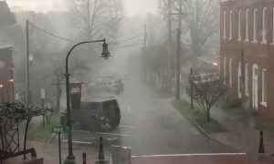 Lightning Bolt Strikes Downtown Wake Forest