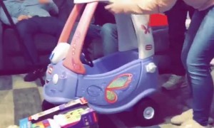Baby Loves Her First Birthday Car