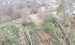 Tornado aftermath damage documented in California city