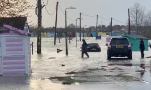 Coastal town in England suffers from aftermath of Storm Ciara