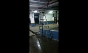 Step Ladder Walks Away on its Own