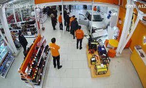 Uncontrolled Car Drives through Store