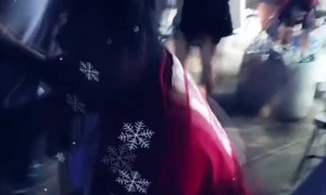 Football Fan Falls from Table Slide