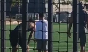 LeBron James Accidentally Kicks Soccer Ball into Face
