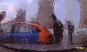 Car Hit Multiple Times due to Slippery Corner